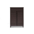 Baxton Studio Glidden Dark Brown Wood Modern Shoe Cabinet (Tall) 91-4518